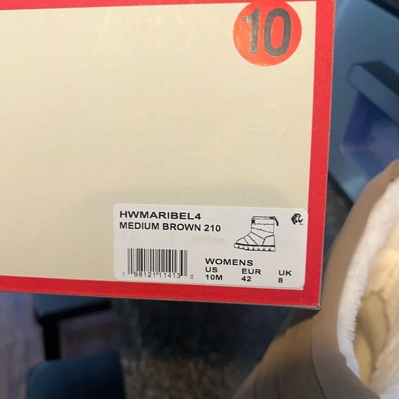 New Hunter Women’s Maribel Lug Sole Insulated Waterproof Snow Booties Boots Tan - Picture 8 of 15